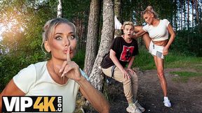 Rough Park Sex with Rugged Man and Russian Beast Malusha, 5-Minute Fuck Frenzy