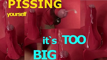 Pissing Yourself bc Ass is So Filled by Big Dick + Ultra Slow Motion Cum Exlosion Through Nylon Suit 2 Perspectives