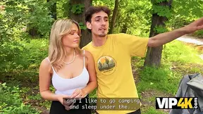 Hot blonde with thick boobs has sex in front of her virgin boyfriend