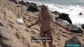 Public Porn FULL VIDEO - Blonde beach babe in bikini has RISKY SEX IN PUBLIC