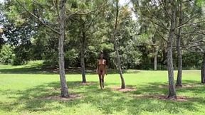 Blissful Bukkake Bombshell Black Beauty Bares Her Booty in Bush Wanking Bash