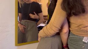My boss sees me in a thong and fingers me, she's a lesbian whore!!