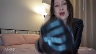 teaser edging instructions for british latex babe femdom pov