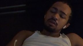 Mishaun Strokes Cock And Relaxes In Bed