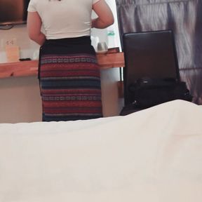 Thai hotel massage mature busty masseuse gives handjob fucker