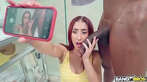 Kira Perez Take A Few Selfies With Her Stepdads Huge Dick, Then Puts It In Her Mouth