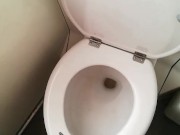 Getting a semi while pissing in the train toilet, then spitting