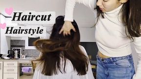 Grecia cuts hair and gives Alesia a makeover