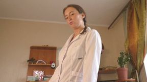 Sexy nurse Nikky healing the patient with cum therapy