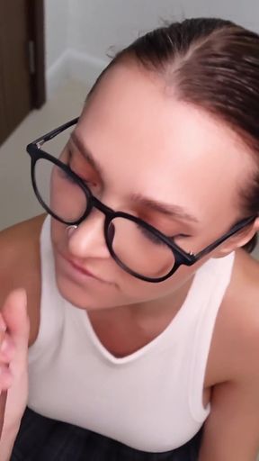 'Looks Like We Got Caught' - Fucked Her to Squirt on the First Date in a Public Toilet   Clip 2