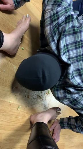 He Takes His Meal Thanks to My Feet...