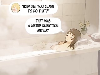 Lewdua Shower Time - Episode 1 - Lesbian Futa Huge Boobs