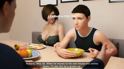 Alone at Home Big Ass Mom Rides Huge Cock od Stepson & Gets Creampied Deep