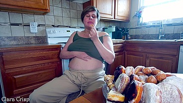 Stuffing Myself Full of Donuts Until I Explode - Clara Crisp Gorges Pastries Until She Pops - Eating to Burst
