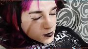 ⋆˙⟡  Hot goth trans-girl self facial #3 🖤⚡☠️  ⟡˙⋆