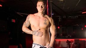 Fit hottie Theo Ross stripping by the pole