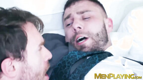 Billionaire Charlie Cherry fucks the tight unshaved anus of hustler Diego Reyes
