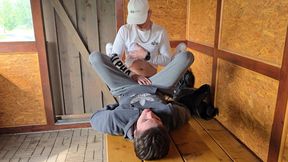 Risky Bareback Fuck with My Gay Boy Outdoors