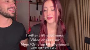 French teen gives deepthroat blowjob and facial