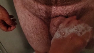 My stepbrother in my shower. Gave him a little pleasure while he's wife is away. Want to fuck