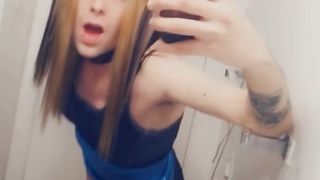 Magnificent Tgirl Fapping I her Minidress