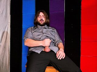 Solo Male Sensually Cums on Dress