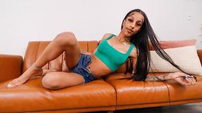 ”BLACK TGIRLS - Teen Black Tgirl Masturbates on Couch”