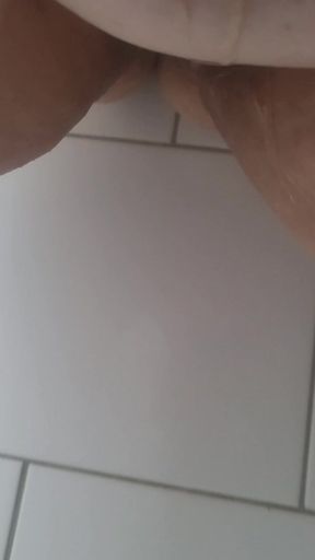 Horny piss in the shower
