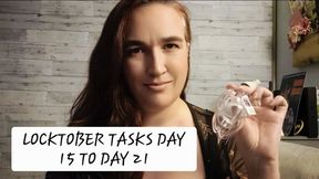 Locktober Chastity Tasks Day 15 to Day 22