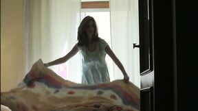 Young & stunning Charlotta Phillip wakes up to masturbate