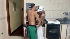 gifted favela dweller fucks submissive young man with his gifted black friend
