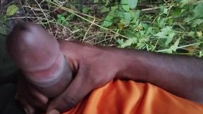Hot cumshot in jungle
