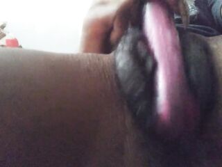 Ebony Enjoys Solo Play w/Sex-toy