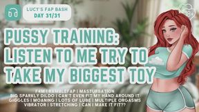 Pussy Training: Listen To Me Try To Take My Biggest Toy | Erotic Audio for Men | F4M | Ramblefap | Size Queen | Stretching | Large Insertion | Size Training | Moaning | Real Female Masturbation | Real Orgasm | Vibrator | Multiple Orgasms | ASMR