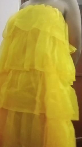 Indian Gay Crossdresser Gaurisissy XXX Sex in Yellow Lehenga