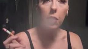 Smoking while doing my hair and make up