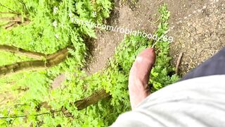 Robinhood_Piss enjoys a wild outdoor piss session with foreskin-bound sausage