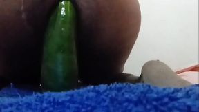 Cucumber anal ride 2