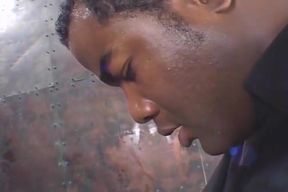 Redhead Ebony Whore Is Addicted to Cum in Her Mouth