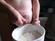 Cum at pizza butt - special recipe / recette spéciale pizza alla sperma