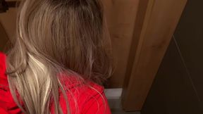 Very Risky Sex with My Hot Stepmom in Men's Restroom During a Party