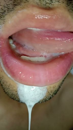 I LOVE CUM IN MY MOUTH, TONGUE LONG TONGUE, KISS, SIX PACK, FITNESS GYM, SUBMISSIVE, WOMEN'S LINGERIE   Clip 1
