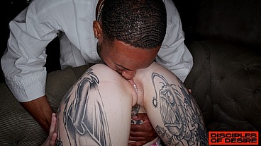 TATTOOED WHITE GIRL NICOLE SAPHIR GETS DESTROYED BY LONG DICK BLACK MAN