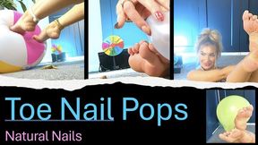 Natural TOE NAILS MASS POP Balloons and Beach Ball