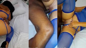 menage, namorando e fudendo uma hot wife , marido assistindo e batendo punheta, nao resistiu e gozou...