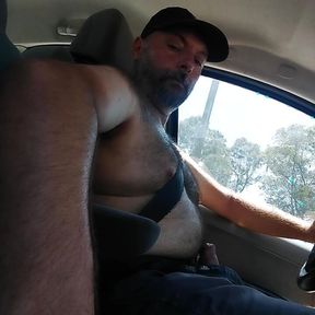 Driving half naked