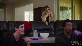 Naughty Aubrey Kate Lures One Of Her Stepsons Friend &amp; Takes A Ride On His Dick