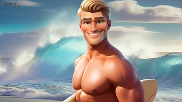 Step Gay Dad Series - Surfs Up - Clothing Optional!
