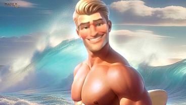Step Gay Dad Series - Surfs Up - Clothing Optional!