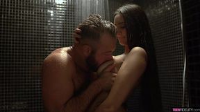 Seductive babe Eliza Ibarra seduces sister's husband in the shower